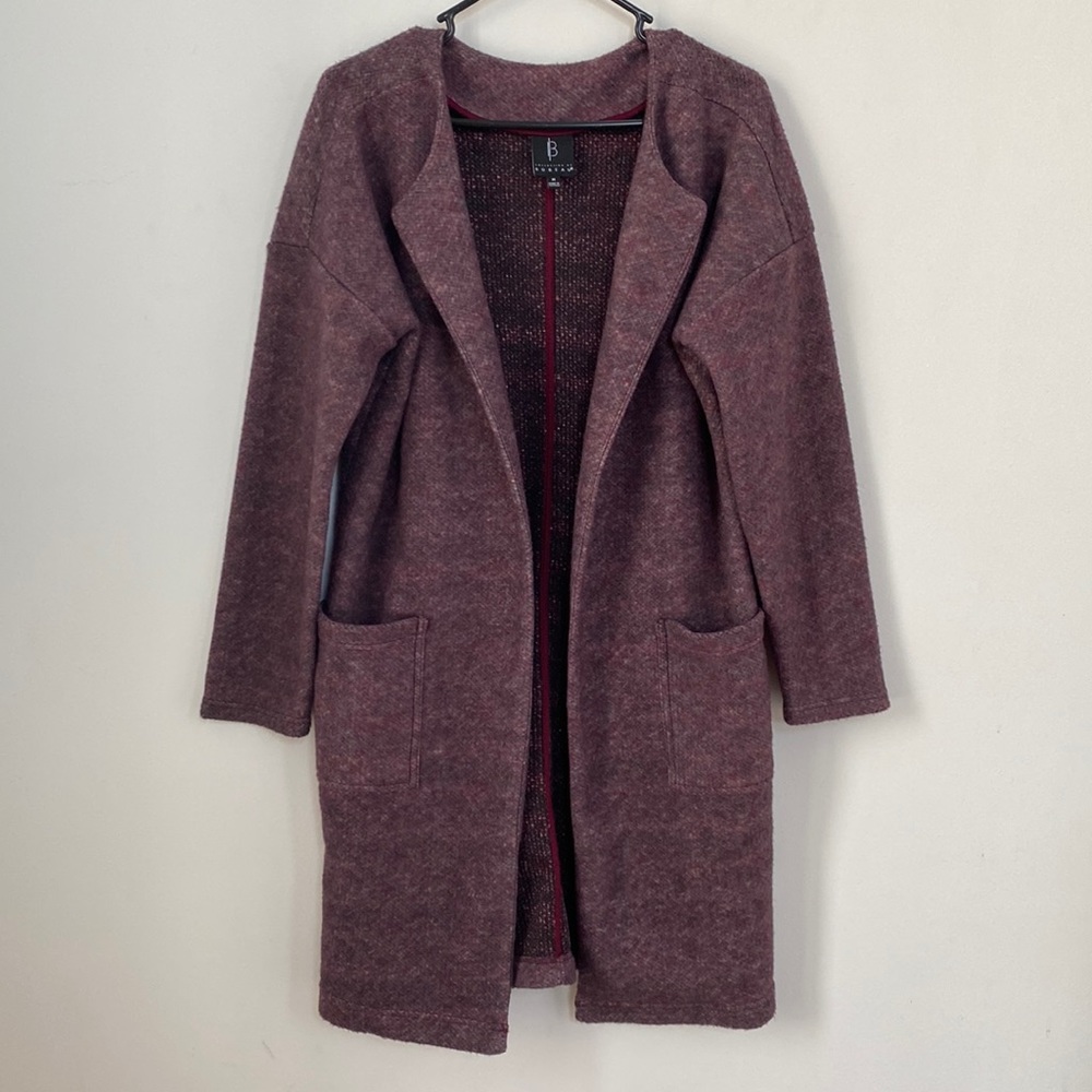 Cozy Maroon Sweater Coat